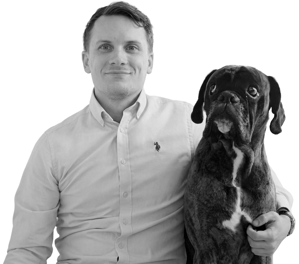 Marcel Janík se svým psem